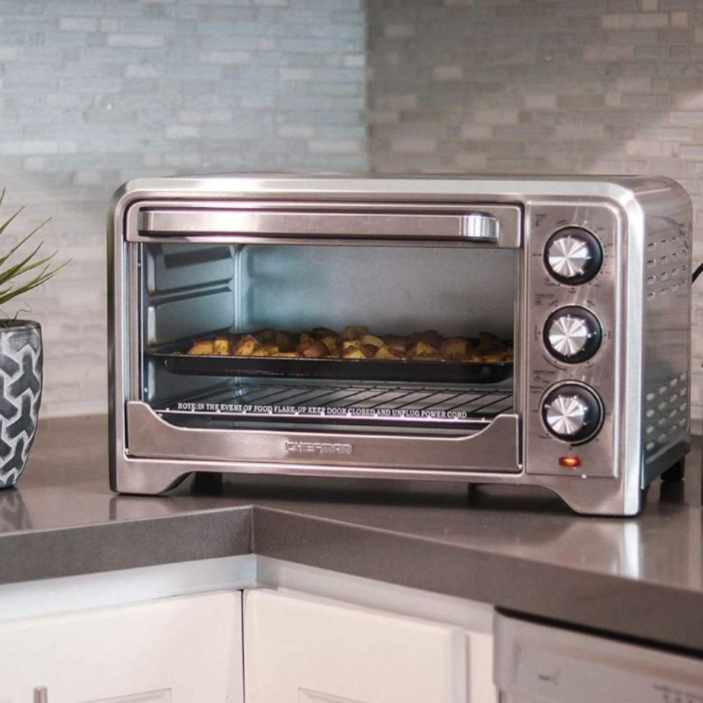 Chefman Toaster Oven, Countertop Convection Stainless Steel Oven
